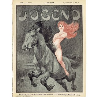 ドイツのイラスト文芸雑誌JUGEND（ユーゲント）アールヌーヴォー  1897-4-10 NR.15  0066