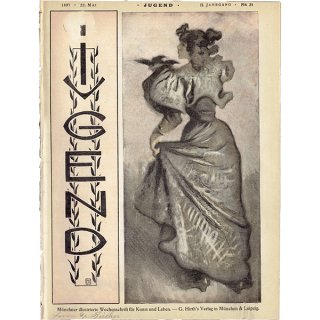 ドイツのイラスト文芸雑誌JUGEND（ユーゲント）アールヌーヴォー  1897-5-22 NR.21  0072