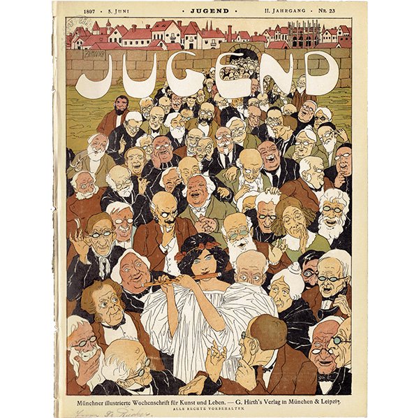 ドイツのイラスト文芸雑誌JUGEND（ユーゲント）アールヌーヴォー  1897-6-5 NR.23  0074