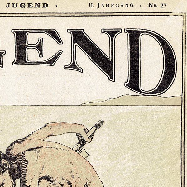 ドイツのイラスト文芸雑誌JUGEND（ユーゲント）アールヌーヴォー  1897-7-3 NR.27  0078