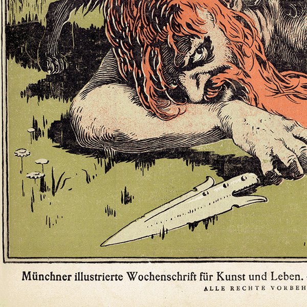 ドイツのイラスト文芸雑誌JUGEND（ユーゲント）アールヌーヴォー  1897-7-3 NR.27  0078