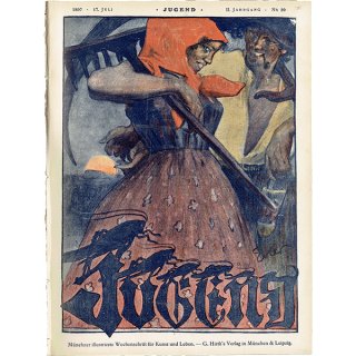 ドイツのイラスト文芸雑誌JUGEND（ユーゲント）アールヌーヴォー  1897-7-17 NR.29  0080