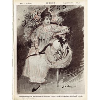 ドイツのイラスト文芸雑誌JUGEND（ユーゲント）アールヌーヴォー  1897-7-31 NR.31  0082