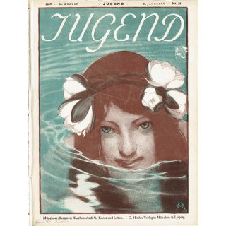 ドイツのイラスト文芸雑誌JUGEND（ユーゲント）アールヌーヴォー  1897-8-28 NR.35  0086