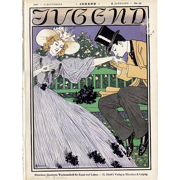 ドイツのイラスト文芸雑誌JUGEND（ユーゲント）アールヌーヴォー  1897-9-4 NR.36  0087