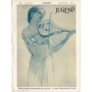 ドイツのイラスト文芸雑誌JUGEND（ユーゲント）アールヌーヴォー  1897-10-9 NR.41  0092