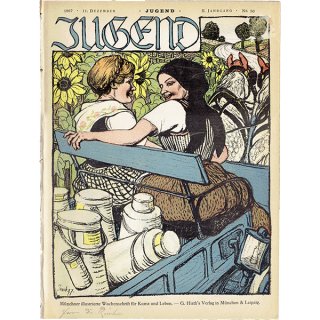 ドイツのイラスト文芸雑誌JUGEND（ユーゲント）アールヌーヴォー  1897-12-11 NR.50  0101