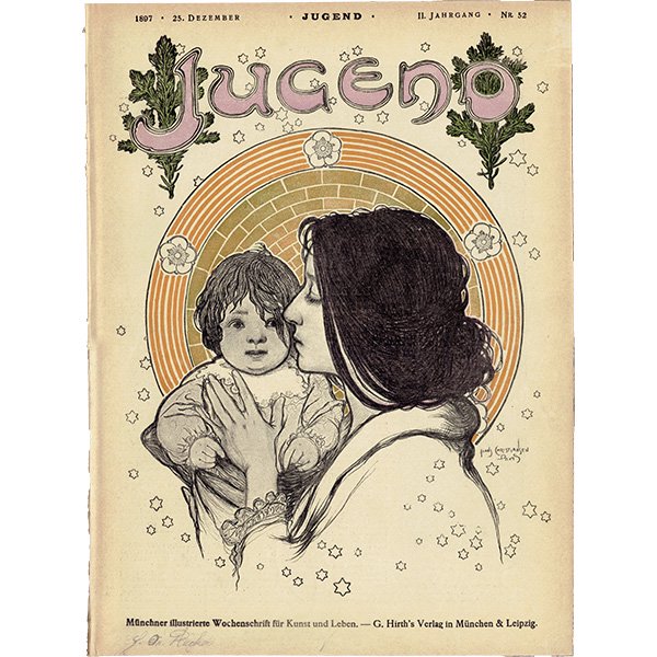 ドイツのイラスト文芸雑誌JUGEND（ユーゲント）アールヌーヴォー  1897-12-25 NR.52  0103