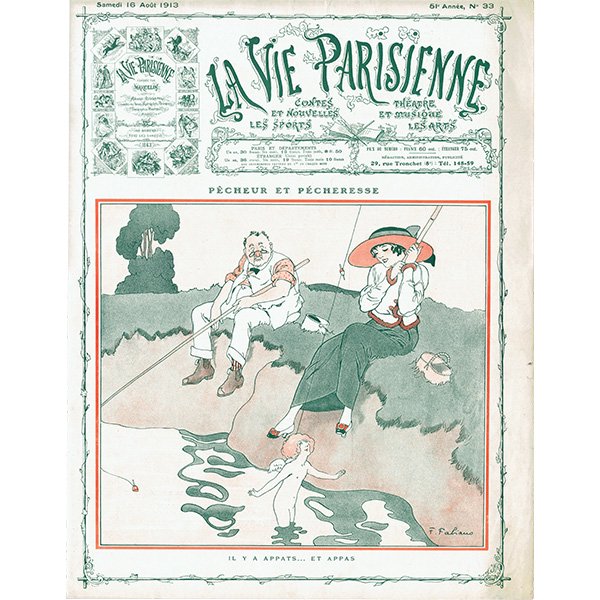 フランスの雑誌表紙 1913年 〜LA VIE PARISIENNE〜より（ファビアン・ファビアーノ/Fabien Fabiano）0558