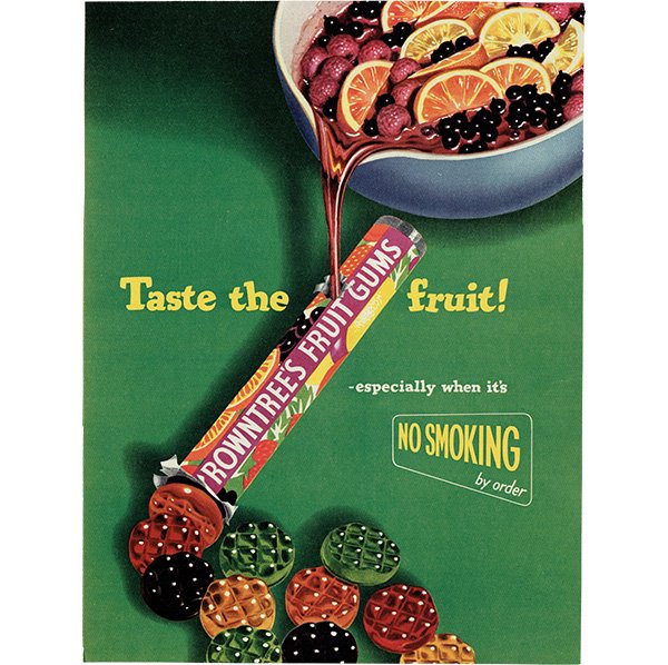 Rowntree's Fruit Gums / ラウントリーフルーツガム 1950年代 イギリスの古い広告（ヴィンテージ広告） 0291