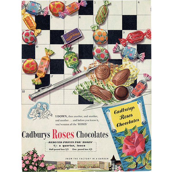 Cadbury's Roses / キャドバリーローズ 1950年代 イギリスの古い広告（ヴィンテージ広告） 0293