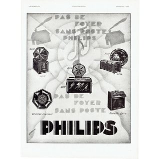 PHILIPS（フィリップス） 1930年のフランスの古い広告（ヴィンテージ広告） 0297