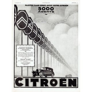 クラシックカー シトロエン（Citroën） 1928年 / フランスの古い広告（ヴィンテージ広告） 0149<img class='new_mark_img2' src='https://img.shop-pro.jp/img/new/icons5.gif' style='border:none;display:inline;margin:0px;padding:0px;width:auto;' />