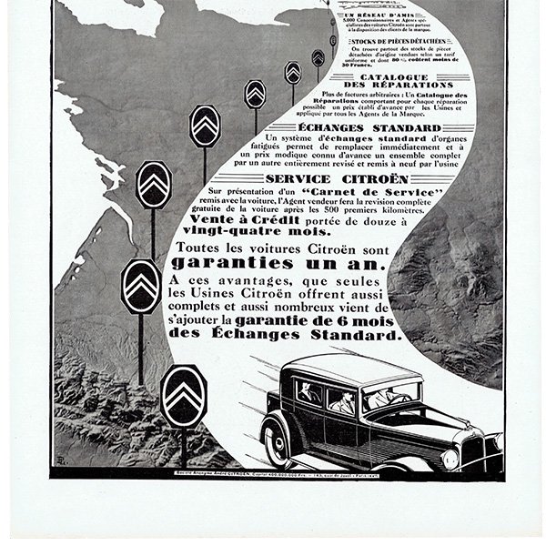 クラシックカー シトロエン（Citroën） 1930年 / フランスの古い広告（ヴィンテージ広告） 0150