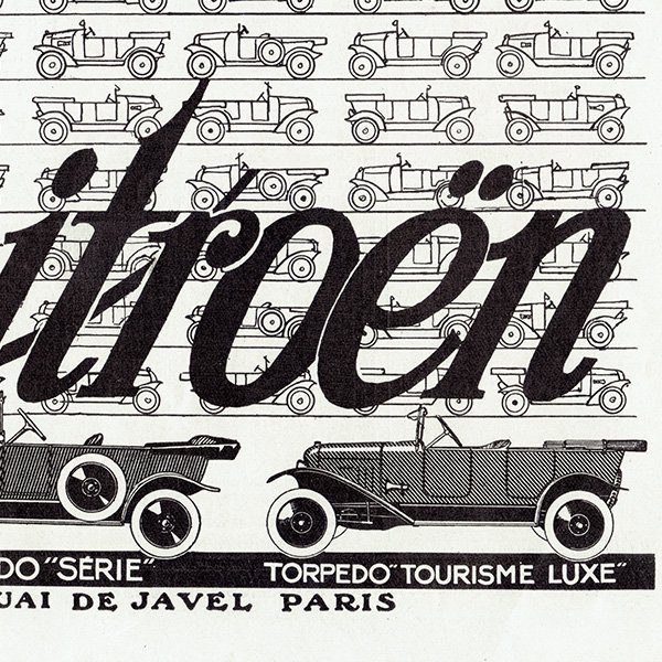 クラシックカー シトロエン（Citroën）1922年 / フランスの古い広告（ヴィンテージ広告） 0155