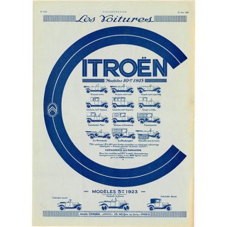 クラシックカー シトロエン（Citroën）1923年 / フランスの古い広告（ヴィンテージ広告） 0157