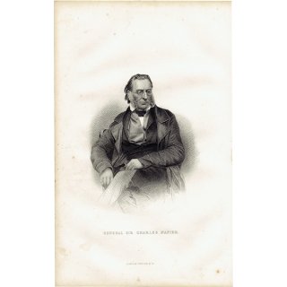 HISTORY OF ENGLAND（イングランド史）GENERAL SIR CHARLES NAPIER （チャールズ・ジェームズ・ネイピア）イギリス アンティーク 肖像画 版画 005