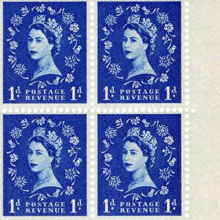 英国のエリザベス2世（エリザベス女王）イギリス未使用古い切手 青系