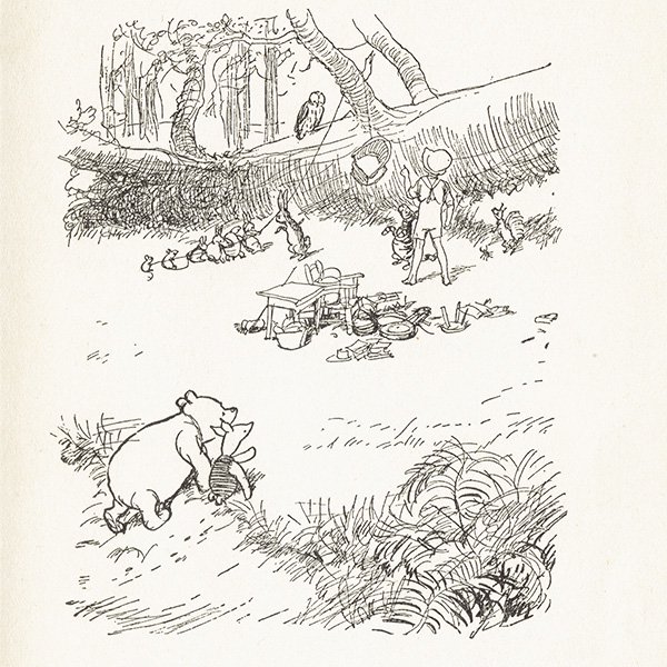 ヴィンテージプリント くまのプーさん Winnie-the-Pooh 1956年36版より（クラシックプー CH-0039）