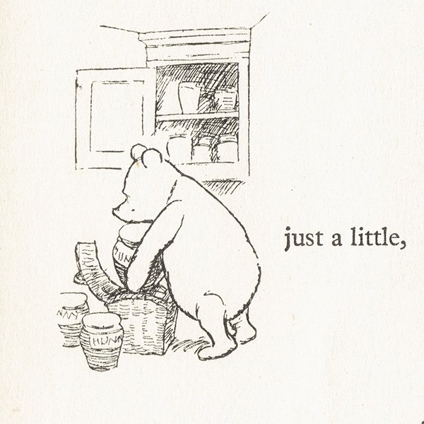 ヴィンテージプリント くまのプーさん Winnie-the-Pooh 1956年36版より（クラシックプー CH-0048）