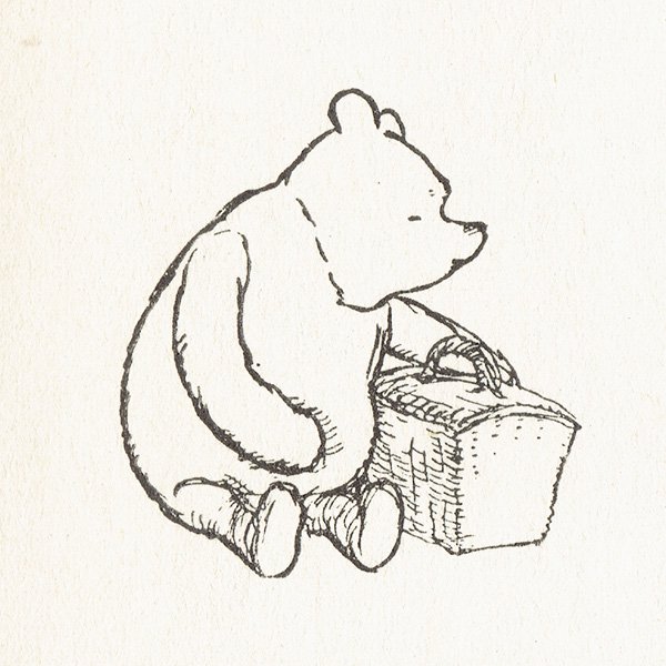 ヴィンテージプリント くまのプーさん Winnie-the-Pooh 1956年36版より（クラシックプー CH-0048）
