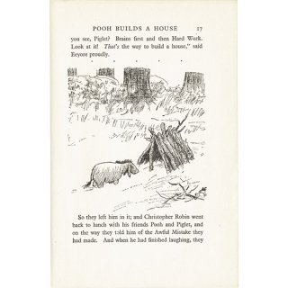 ヴィンテージプリント くまのプーさん Winnie-the-Pooh 1956年36版より（クラシックプー CH-0052）