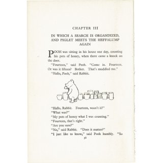ヴィンテージプリント くまのプーさん Winnie-the-Pooh 1956年36版より（クラシックプー CH-0057）