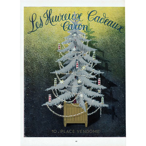 フランス ヴィンテージ広告 / CARON 香水 クリスマス（ヴィンテージ広告） 1953年 0302