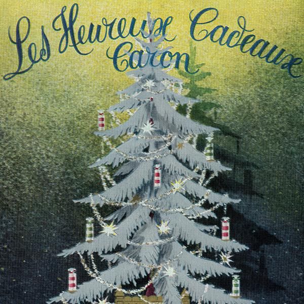 フランス ヴィンテージ広告 / CARON 香水 クリスマス