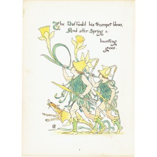 ウォルター・クレイン 「FLORA'S FEAST（フローラの饗宴）」 1889年 初版 | 水仙（Daffodil）