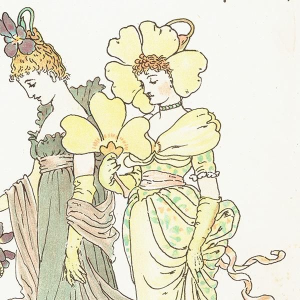 륿쥤 FLORA'S FEASTʥեζ±ˡ 1889ǯ  | åȤȥץεؿ͡Violet and Primrose