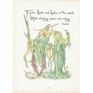 ウォルター・クレイン 「FLORA'S FEAST（フローラの饗宴）」 1889年 初版 | 森の領主と貴婦人（Lords and Ladies of the wood）