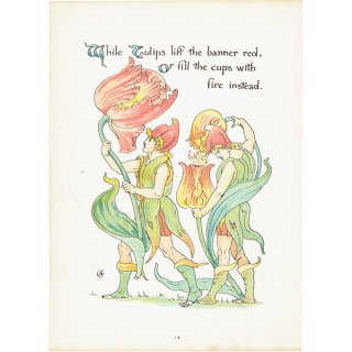 ウォルター・クレイン 「FLORA'S FEAST（フローラの饗宴）」 1889年 初版 | チューリップ（Tulips）