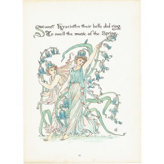 ウォルター・クレイン 「FLORA'S FEAST（フローラの饗宴）」 1889年 初版 | ヒヤシンス（Hyacinths）