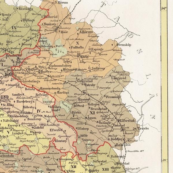 スウェーデン アンティーク マップ（地図）マルメ（Malmö）039