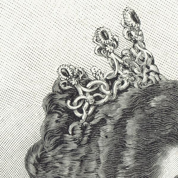 イタリア女王（王妃？） フランス アンティーク 肖像画 版画