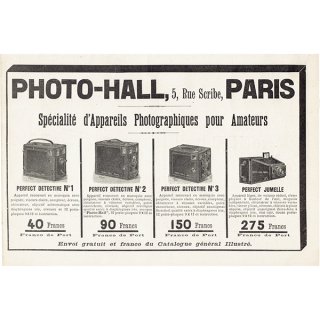 PHOTO-HALL Paris カメラ フランスの古い広告 （ヴィンテージ広告） 1901年 0305