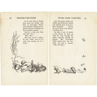 ヴィンテージプリント くまのプーさん Winnie-the-Pooh 1942年27版より（クラシックプー CH-0075）