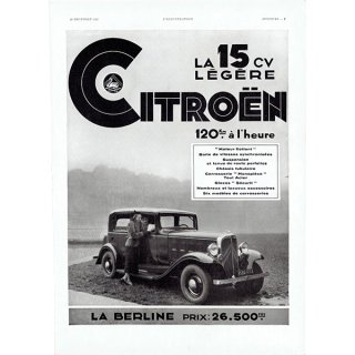 クラシックカー シトロエン（Citroën）1932年 / フランスの古い車の広告（ヴィンテージ広告） 0164<img class='new_mark_img2' src='https://img.shop-pro.jp/img/new/icons5.gif' style='border:none;display:inline;margin:0px;padding:0px;width:auto;' />