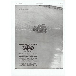 オイル専門メーカー ヤッコ（YACCO）1933年 / フランスの古い広告（ヴィンテージ広告） 0166