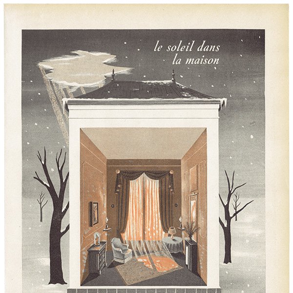 VOILE RHODIA フランスの古い広告 1950年代  (ヴィンテージプリント) 0306