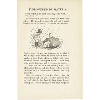 ヴィンテージプリント くまのプーさん プーさん と クリストファー・ロビン Winnie-the-Pooh 1942年27版より（クラシックプー CH-0081）