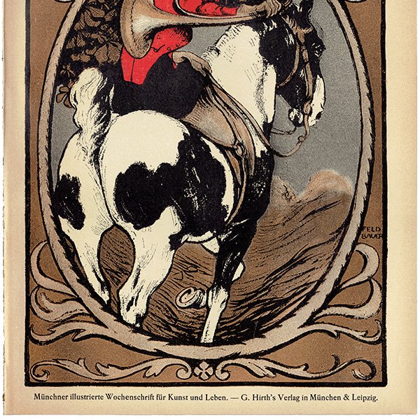 ドイツのイラスト文芸雑誌JUGEND（ユーゲント）アールヌーヴォー  1899-1-7 NR.2  0105