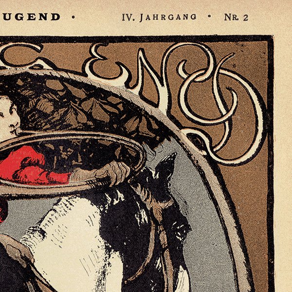 ドイツのイラスト文芸雑誌JUGEND（ユーゲント）アールヌーヴォー  1899-1-7 NR.2  0105