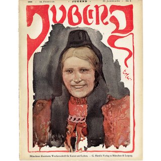 ドイツのイラスト文芸雑誌JUGEND（ユーゲント）アールヌーヴォー  1899-2-18 NR.8  0111