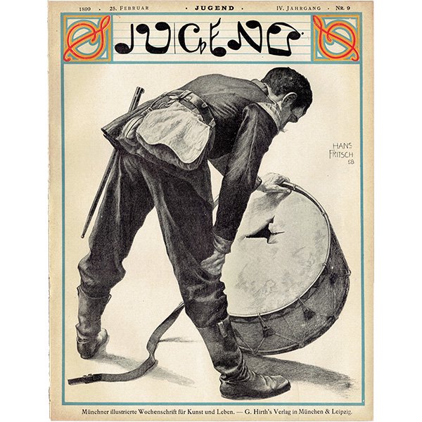 ドイツのイラスト文芸雑誌JUGEND（ユーゲント）アールヌーヴォー  1899-2-25 NR.9  0112