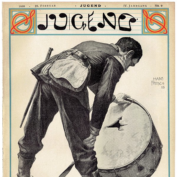 ドイツのイラスト文芸雑誌JUGEND（ユーゲント）アールヌーヴォー  1899-2-25 NR.9  0112