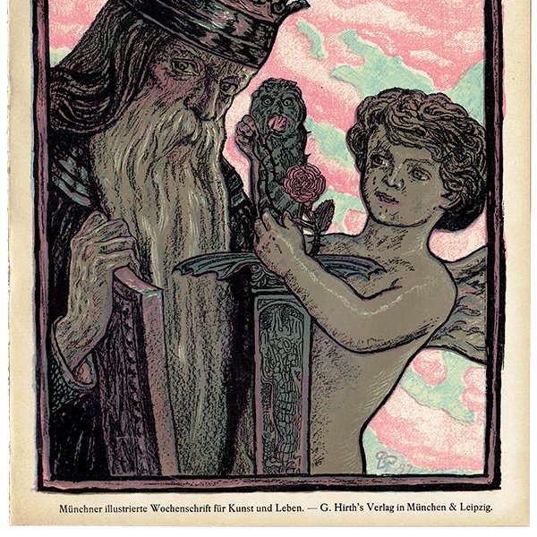 ドイツのイラスト文芸雑誌JUGEND（ユーゲント）アールヌーヴォー  1899-3-4 NR.10  0113