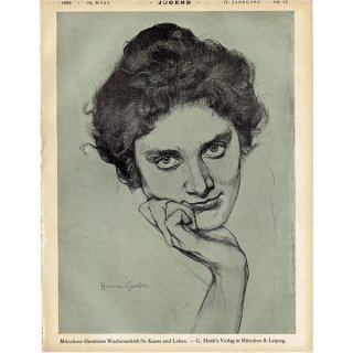 ドイツのイラスト文芸雑誌JUGEND（ユーゲント）アールヌーヴォー  1899-3-18 NR.12  0115