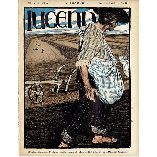 ドイツのイラスト文芸雑誌JUGEND（ユーゲント）アールヌーヴォー  1899-3-25 NR.13  0116
